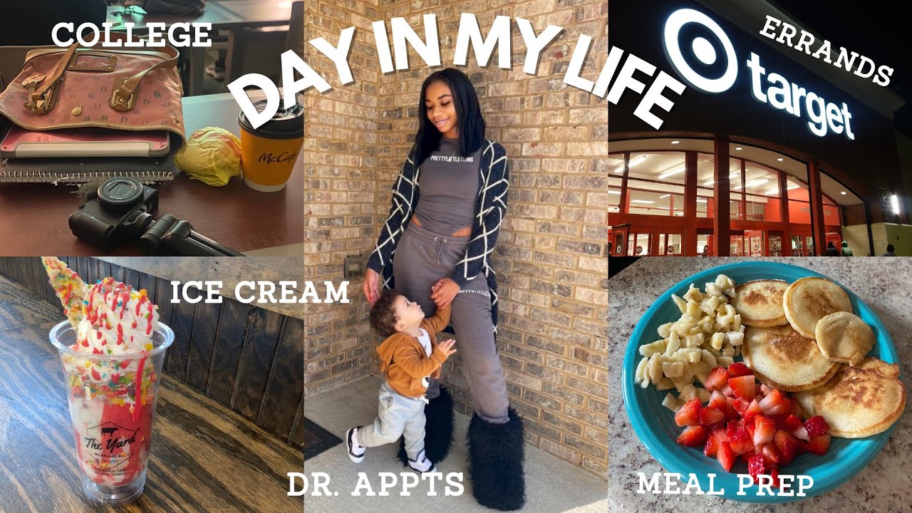 TEEN MOM VLOG☆; Kai's 1 Year Checkup Appt, College Student, Meal prep, Errands + more |DITL VLOG|