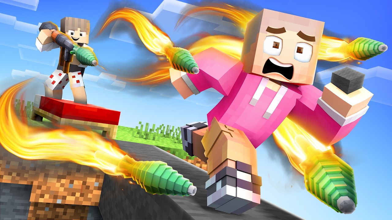 Minecraft Bedwars mit Raketenwerfern