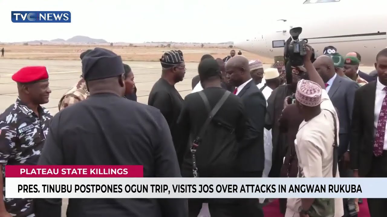 Срочная новость: Президент Тинубу прибыл в Джос.