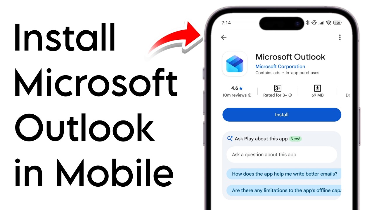 Как установить Outlook на мобильный телефон