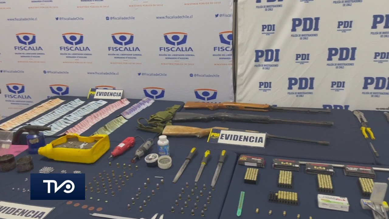 PDI San Fernando desmantela taller que adaptaba armas de fogueo para disparar balas reales