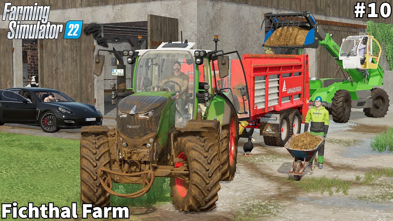 Finishing Potatoes Harvest, Spreading Manure, Bringing Water│Fichthal│FS 22│Timelapse#10