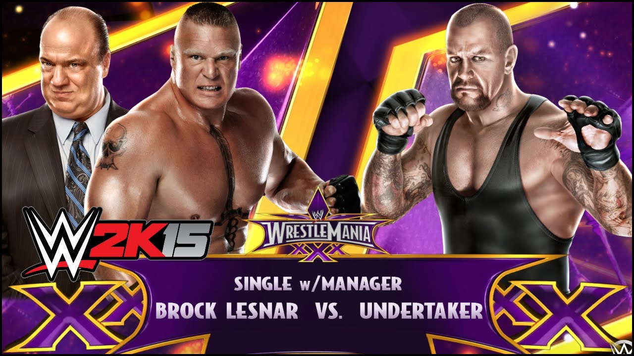 WWE 2K15 BROCK LESNAR VS THE UNDERTAKER - WWE 2K15 LEGEND MODE GAMEPLAY ||