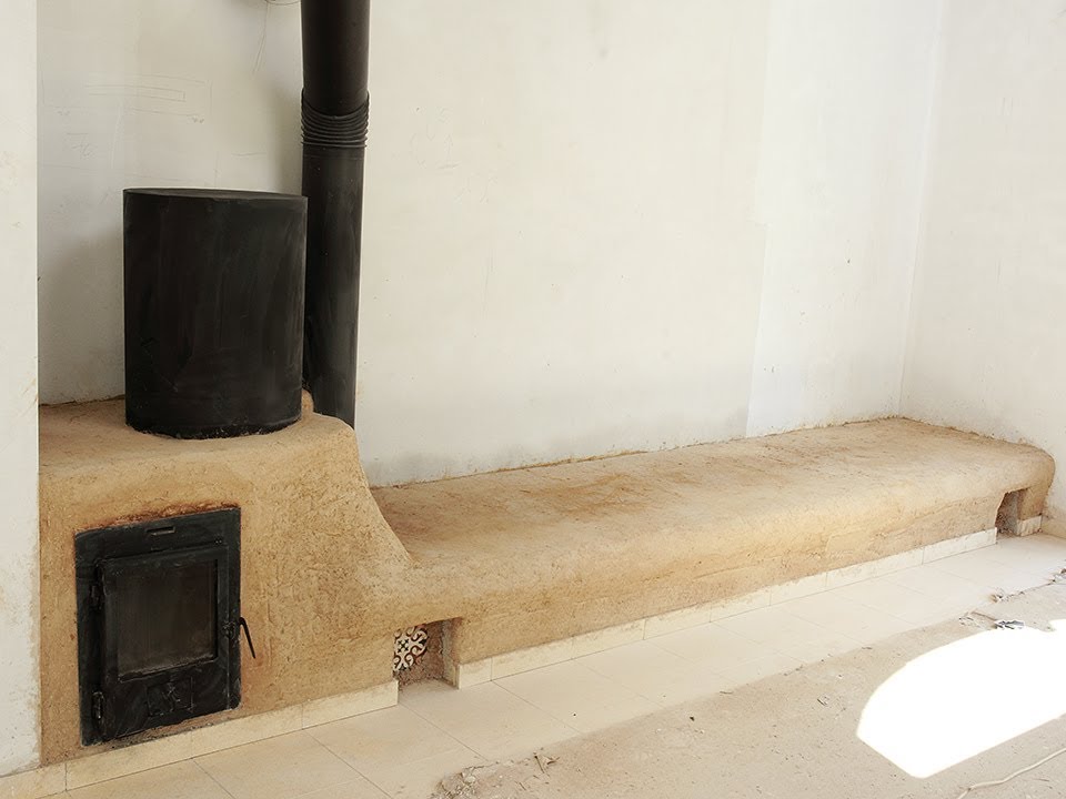 קמין מסה בשתי דקות rocket mass heater