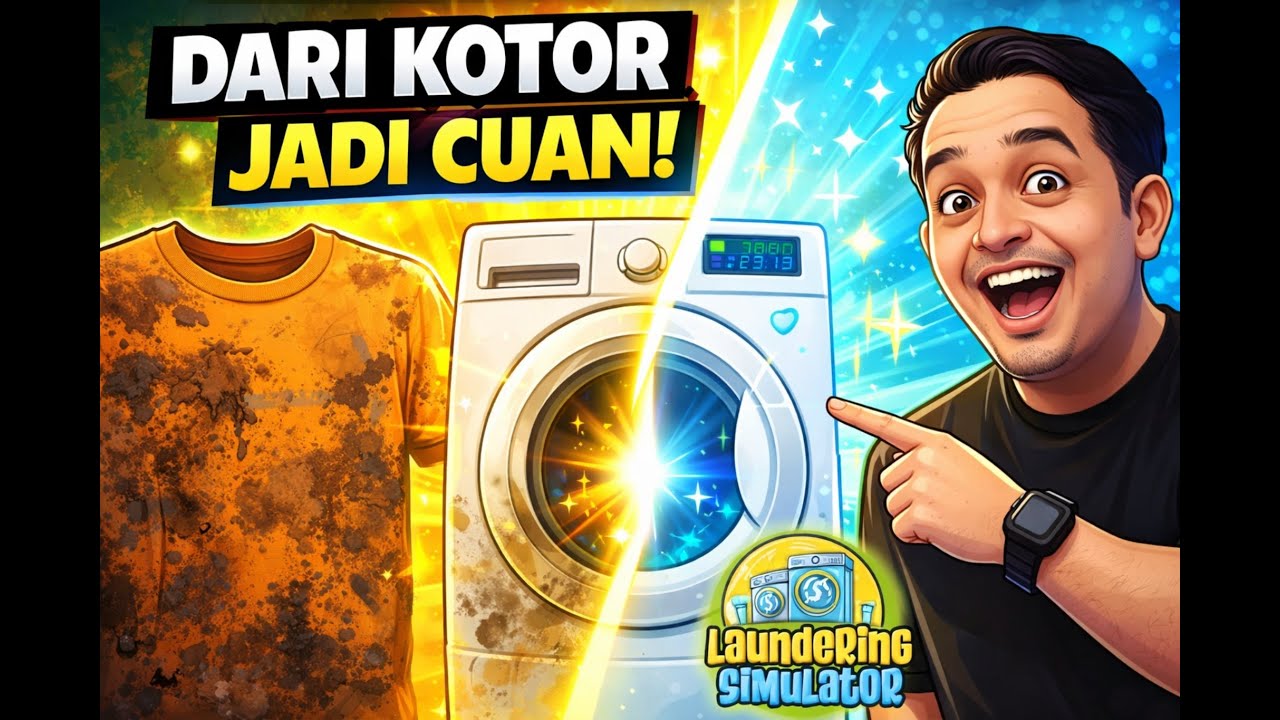 DARI KOTOR JADI CUAN! 😱 BUKA USAHA LAUNDRY PERTAMA | Laundering Simulator Indonesia - Episode 1