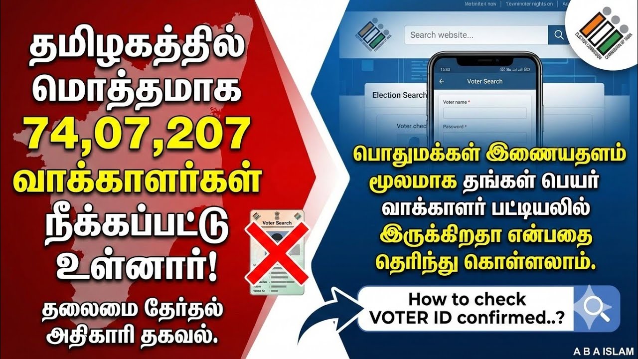 SIR புதிய வாக்காளர் பட்டியல் 2026 வாக்காளர் பட்டியல் உங்கள் பெயர் இருக்கிறதா?#SIR #election2026 