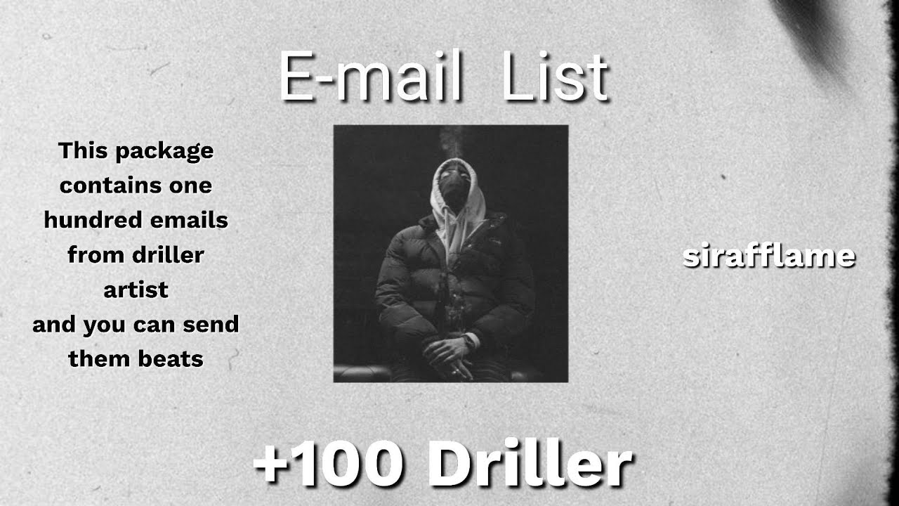 Free [+100 Driller] E-mail List [prod@sirafflame]