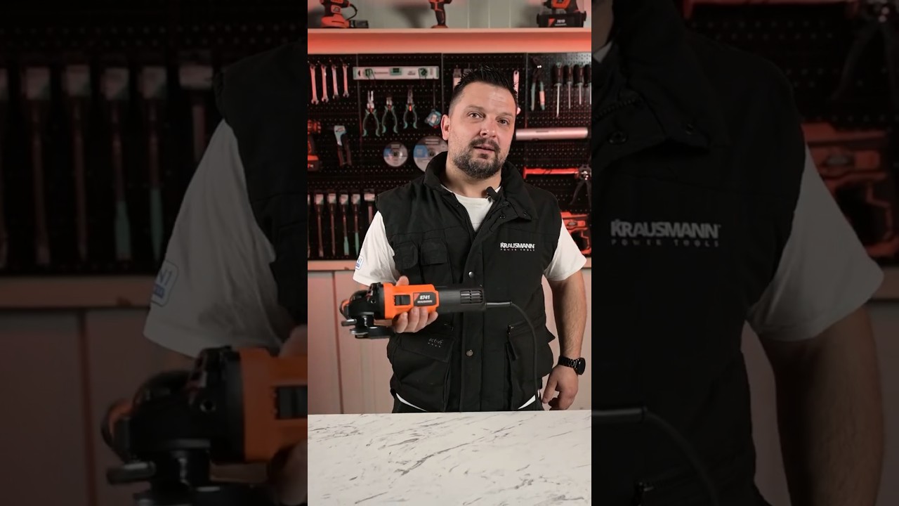 KRAUSMANN&reg; 8741 &Gamma;&omega;&nu;&iota;&alpha;&kappa;ό&sigmaf; &tau;&rho;&omicron;&chi;ό&sigmaf; &Oslash;125mm &mu;&epsilon; &rho;&upsilon;&theta;&mu;&iota;&zeta;ό&mu;&epsilon;&nu;&epsilon;&sigmaf; &sigma;&tau;&rho;&omicron;&phi;έ&sigmaf; 1400W #krausmann #anglegrinder