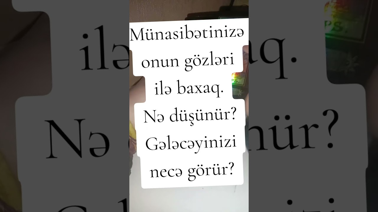 Münasibətinizə onun gözü ilə baxaq. 050-684-97-15 tarot falı 