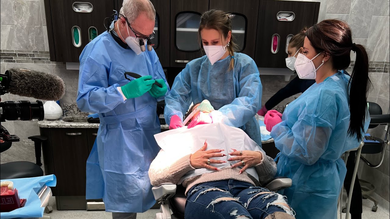 🎥MINI DENTAL🦷 IMPLANT 🔩SURGERY DAY🎞Fixed Bridges✨