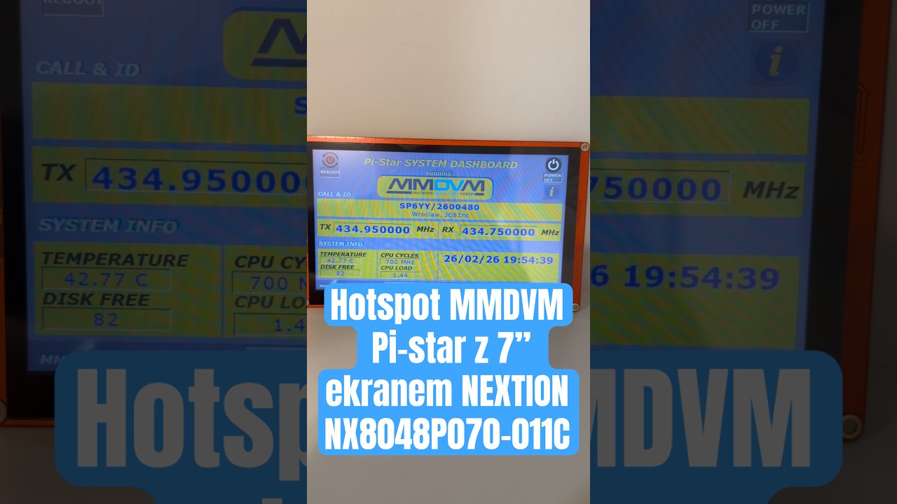 Hotspot MMDVM Pi-star z 7&rdquo; ekranem NEXTION NX8048P070-011C