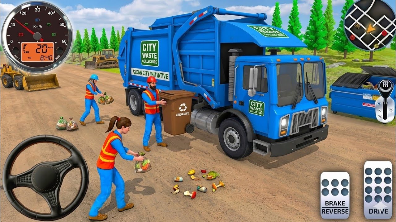 Garbage Truck Simulator 3D - Trash Truck Driver Games - Android GamePlay