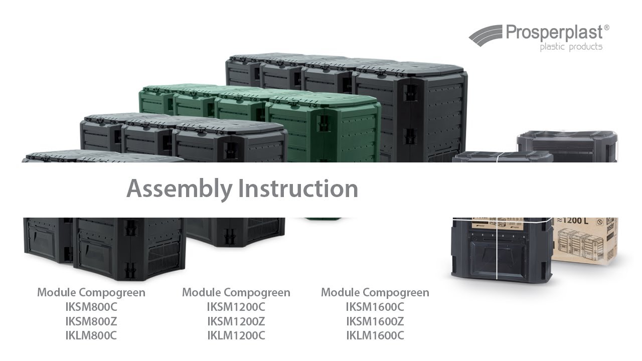 Jak zmontować kompostownik Module Compogreen IKSM800, IKSM1200, IKSM1600.
