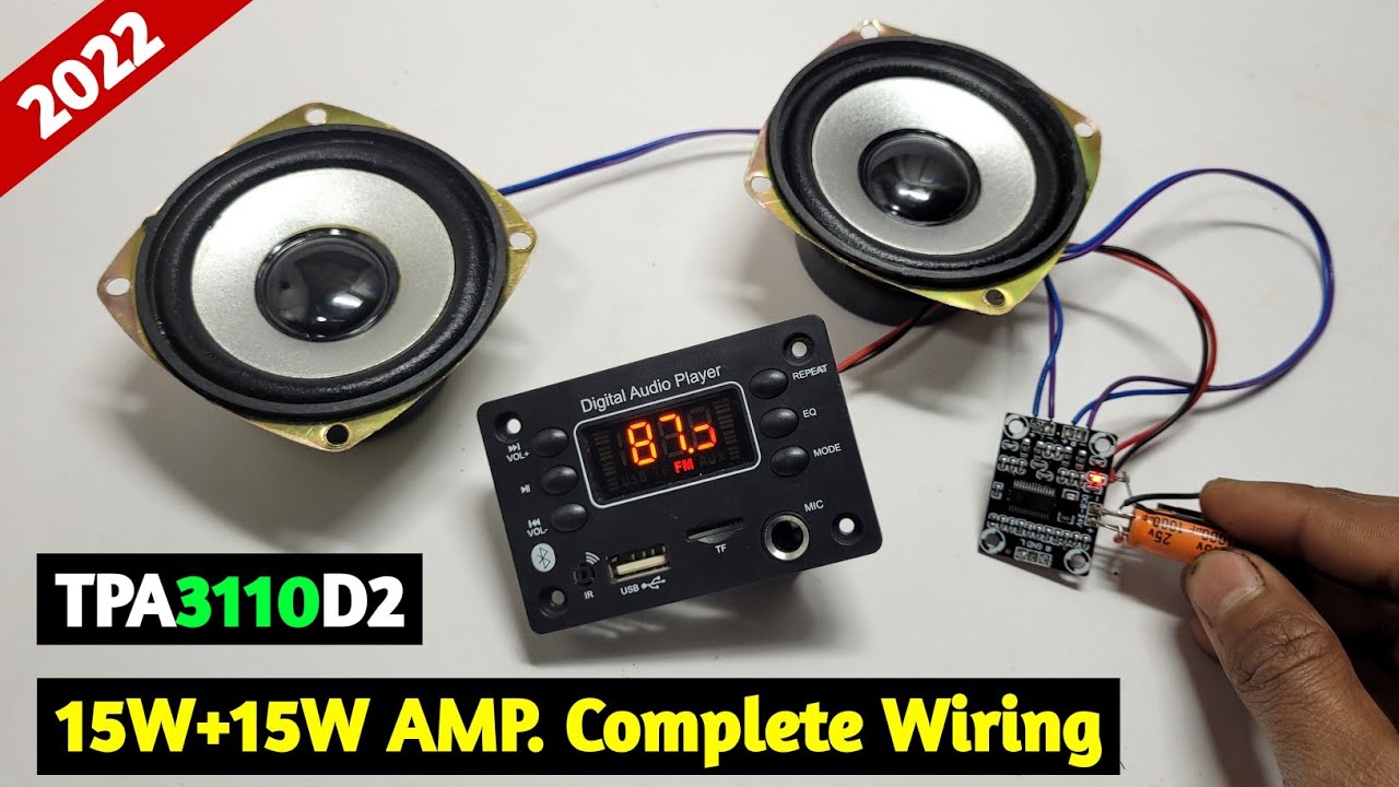 TPA3110 30W Class D Amplifier Complete Wiring || You Like Electronic