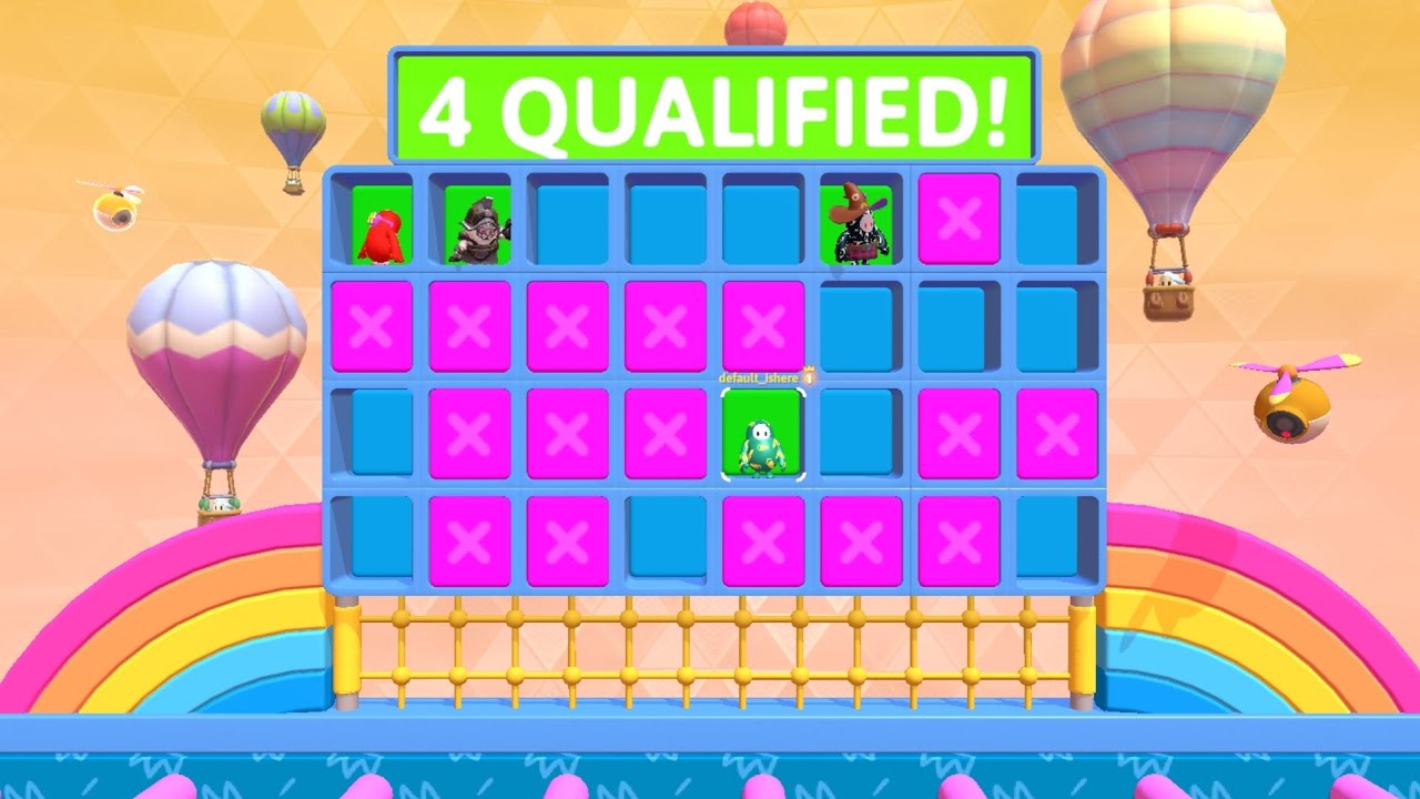 a fall guys final round with only 3 PLAYERS