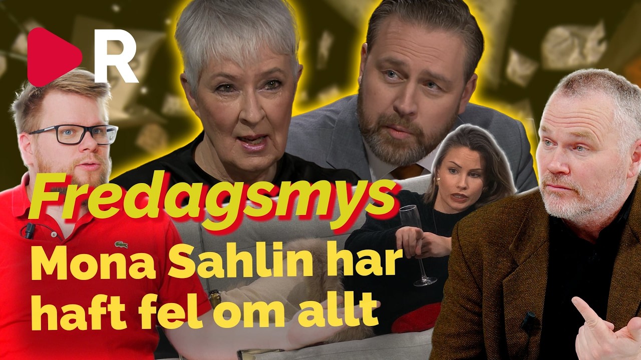 Fredagsmys: Riks firar fredag med Mona Sahlin och Skavlan.