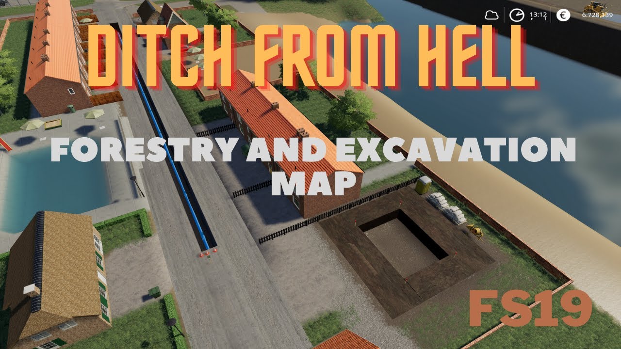 DITCH FROM HELL*FORESTRY AND EXCAVATION MAP* SALOIO EXCAVATION COMPANY*TIMELAPSE LIVE TWITCH*RP