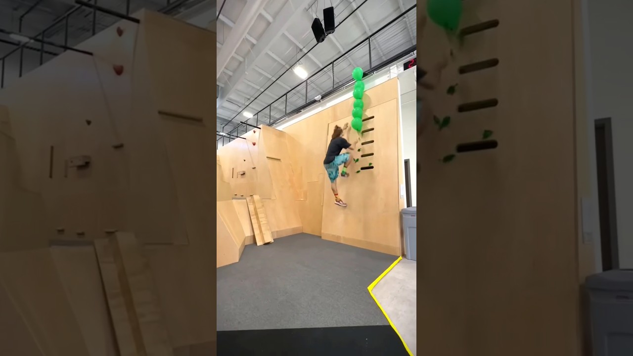 Balloon Pop Cpompilation🎈🤯 #bouldering #climbing #parkour #tumbling #tricking #cheer #shorts #viral