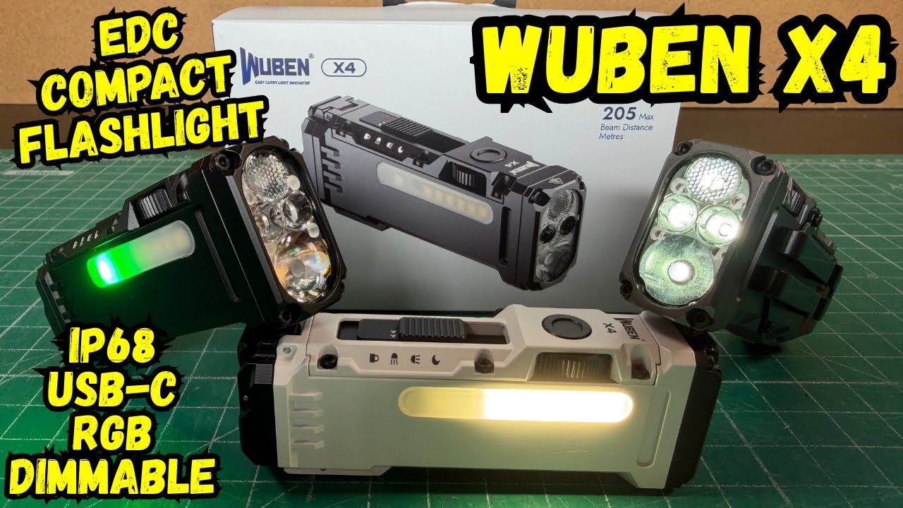 Новый компактный фонарь Wuben X4 EDC с RGB-подсветкой.