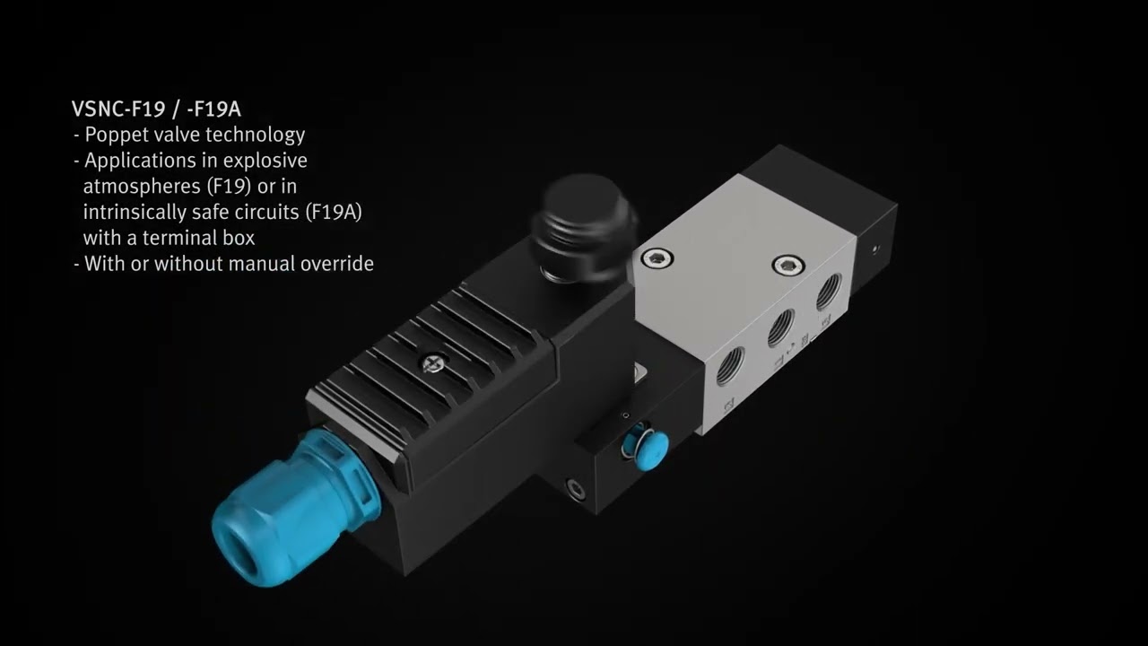 Animation Standard NAMUR valve VSNC with new variants
