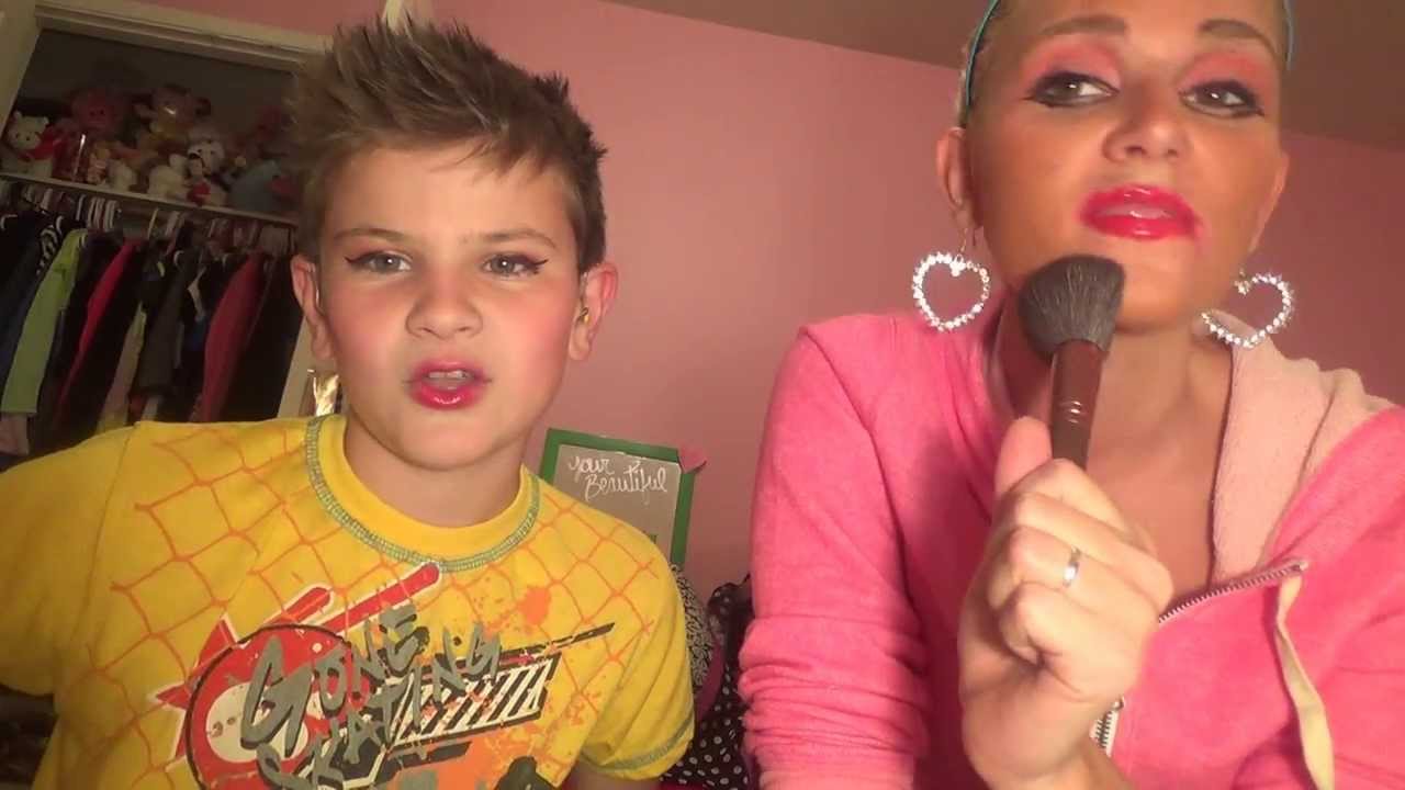 Putting Makeup On My Nephew | LadyLuckTutorials