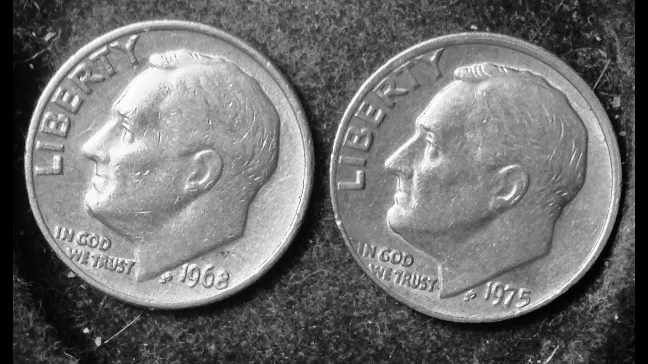 1968 and 1975 Proof Dimes With No 'S