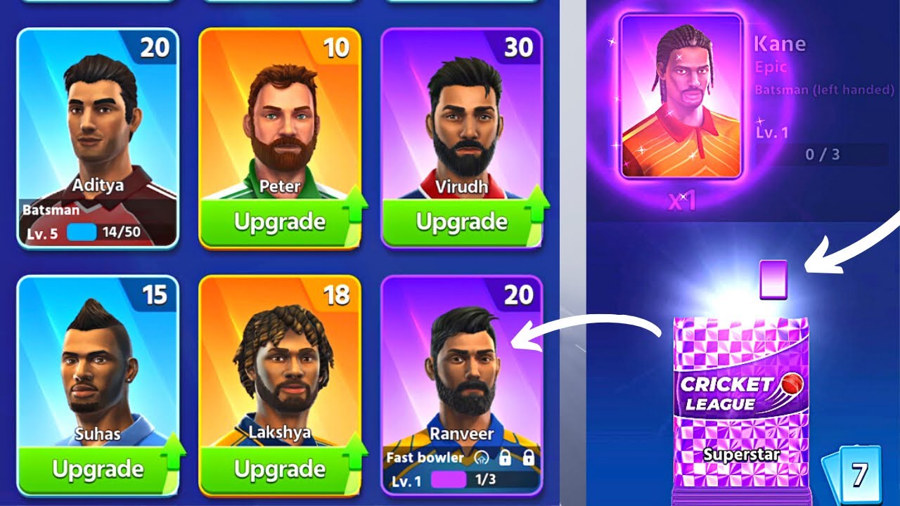 Открываем легендарных игроков в игре Cricket League | Открытие наборов суперзвёзд | Miniclip