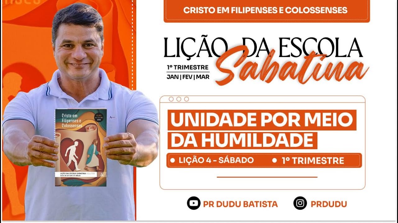 Lição da  Escola Sabatina ADULTOS , Sábado 17/01/2026  