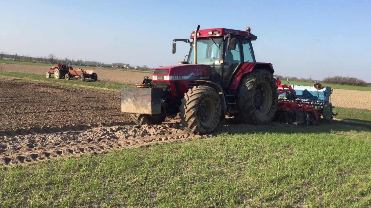 Case 5150 maxxtrac pro & grano system 3m z poznaniakiem Siew owsa 2017 Mazowsze