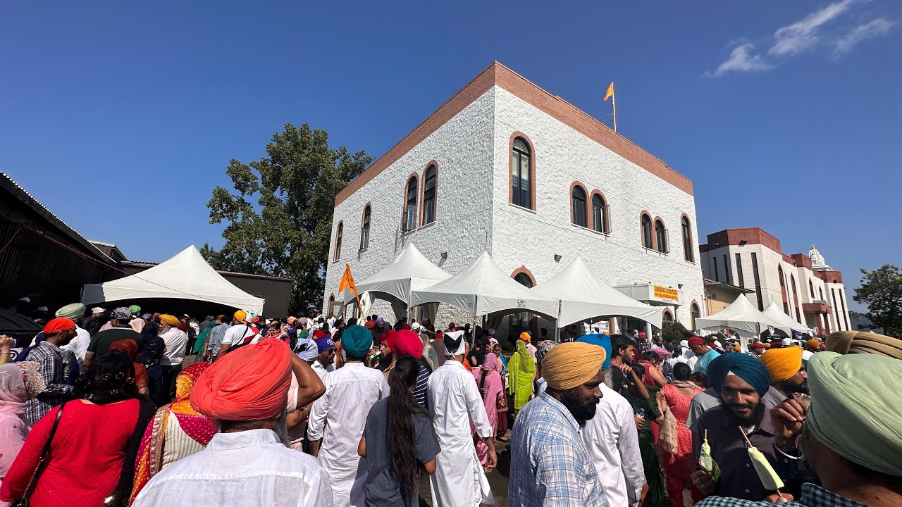 Nagar kirtan Gurdubara Shri Guru Ravidass Sabha Montreal CANADA 3-9-2023