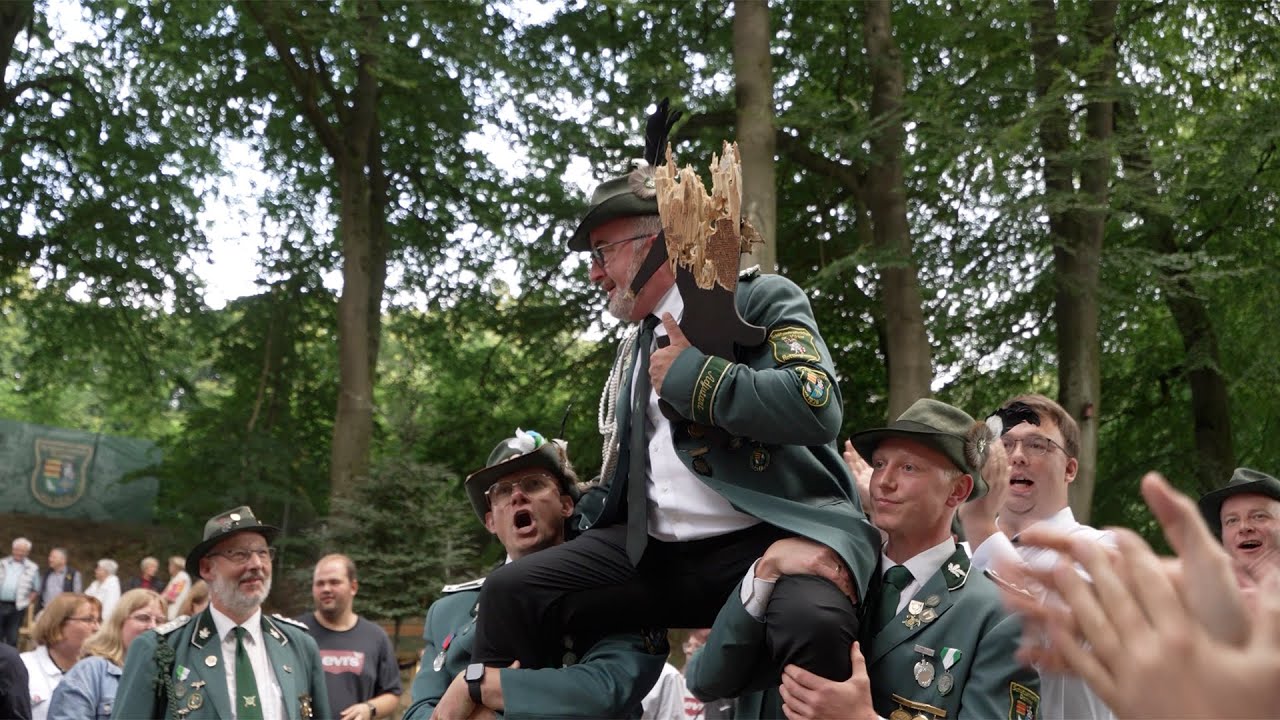 Schützenfest Damme 2025. Adlerschießen der Kompanien.
