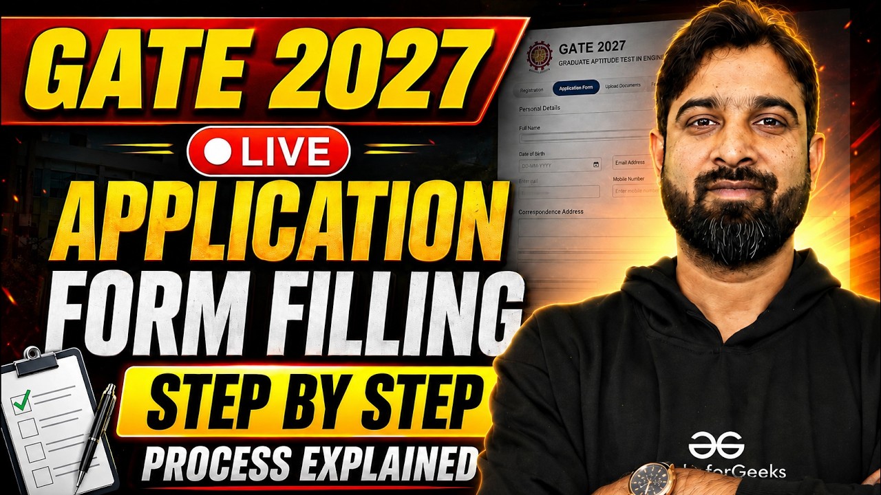 GATE 2027 Form Filling🔥 | GATE 2027 Registration Process Step-by-Step Guide | GATE Application Form