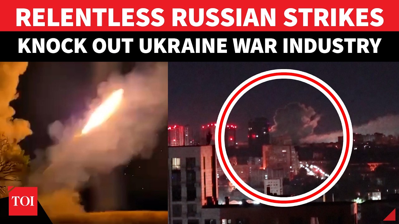 Putin Launches Coordinated Strikes On Ukraine's War Industry, Power & Transport Hub| WATCH
