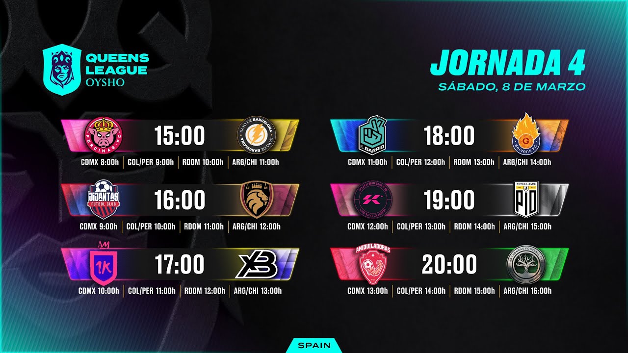 👑 Queens League Oysho Spain - JORNADA 4 ⚽ #QUEENSLEAGUEJ4