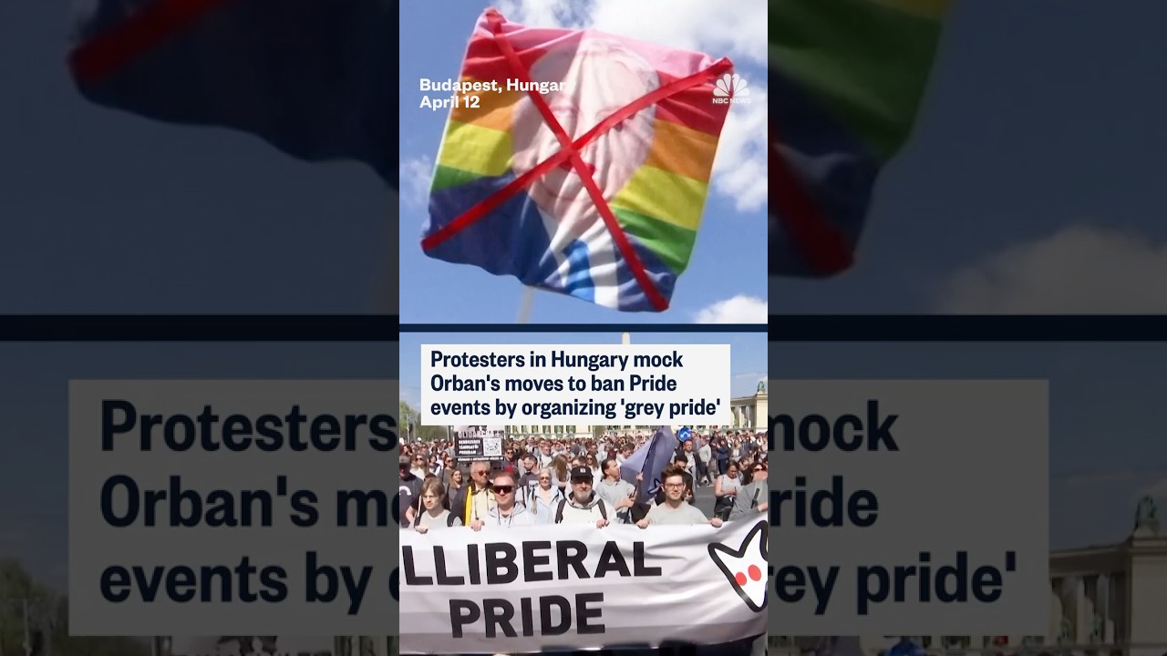 Protestors in Hungary mock Orban's moves to ban Pride events by organizing 'grey pride'