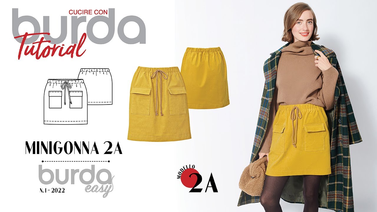 Cucire con Burda: Tutorial Minigonna 2A - Burda Easy 1/2022