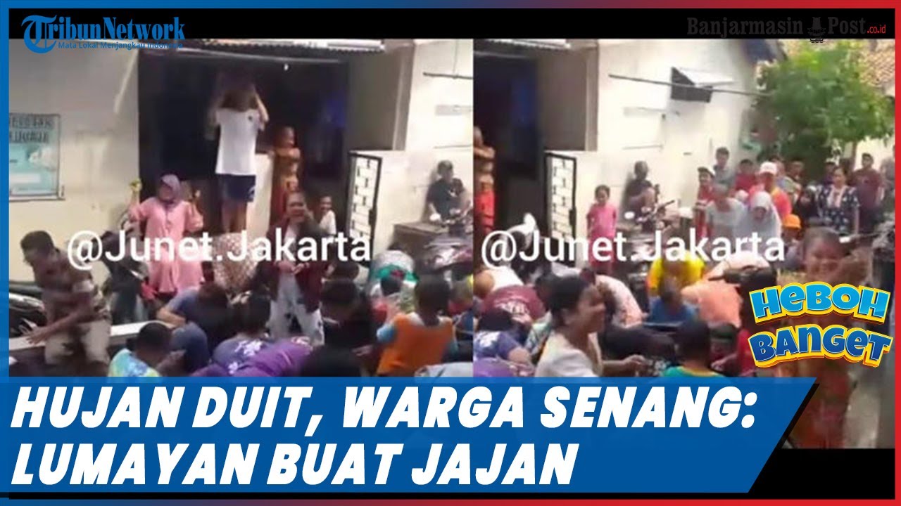 Viral Keseruan Warga Diguyur Hujan Uang di Jakarta Barat,  Warga: Lumayan Buat Jajan