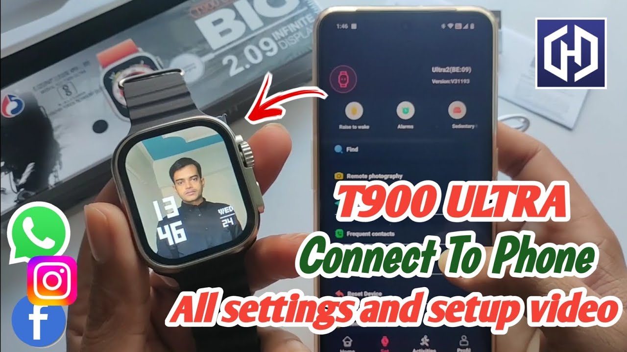 t900 ultra 2 smartwatch connect to phone|hiwatch pro app se wallpaper kaise lagaye