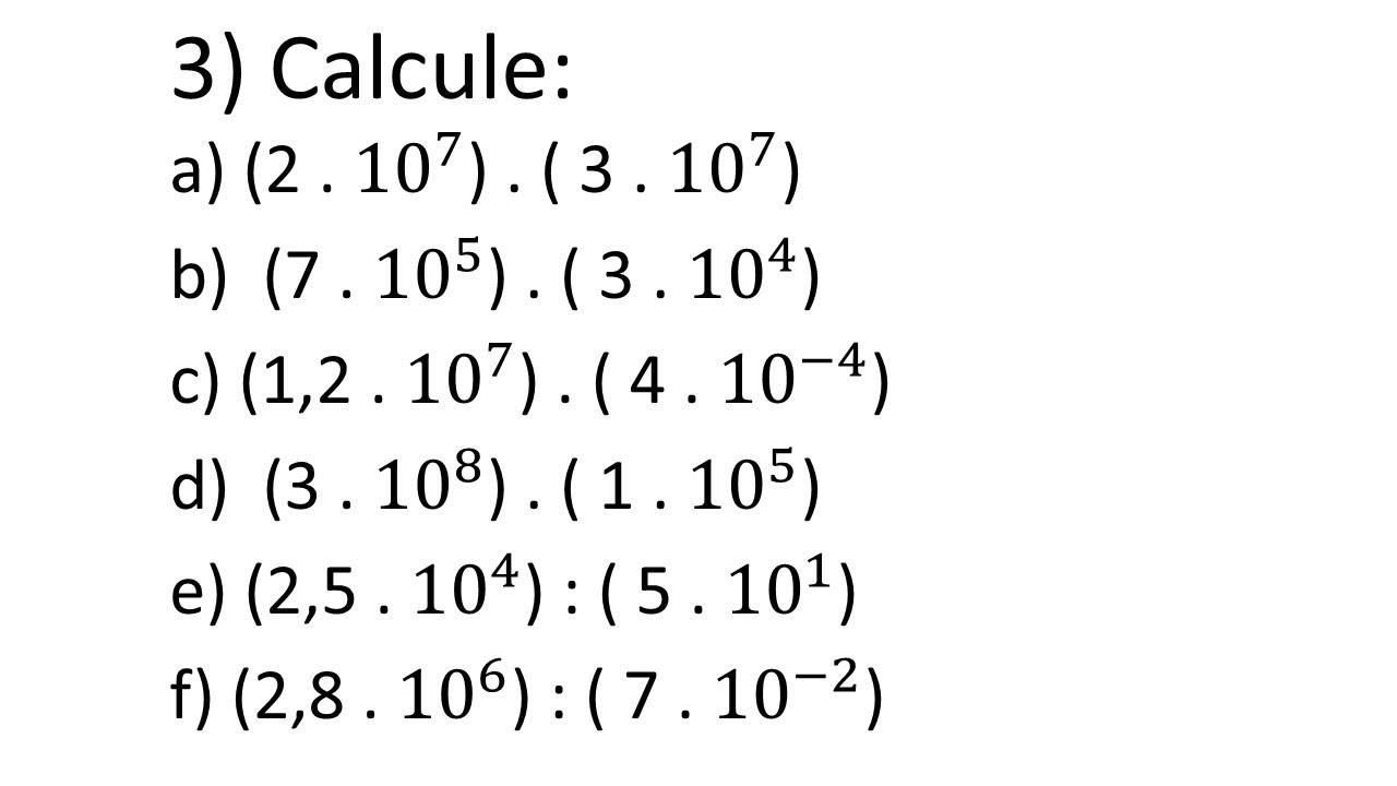 3) Dicas e macetes -  Multiplicação e Divisão e Notação cientifica