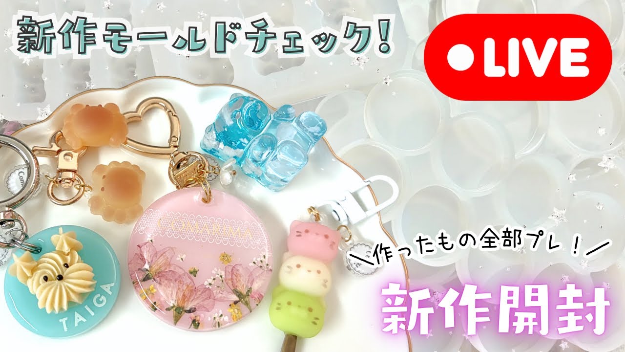 【新作大量開封】祝日なので全プレ⭐最近出たモールドたちでレジンキーホルダー色々作ってみます❣(2026/2/23)389