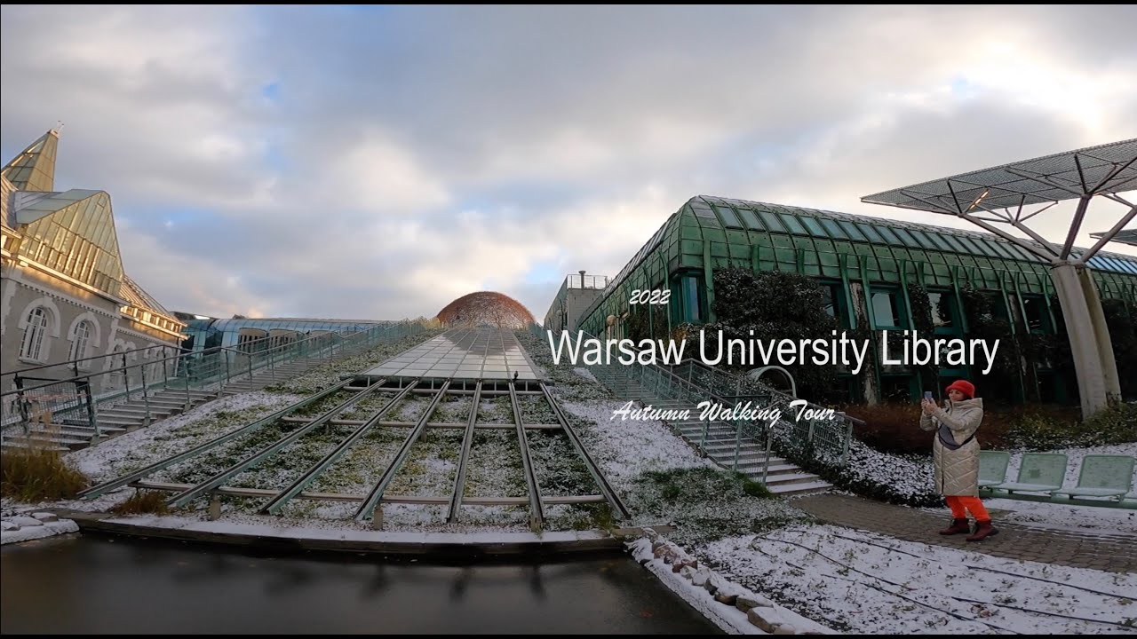 Warsaw University Library 🇵🇱 Walk, Warsaw Poland, Autumn 2022