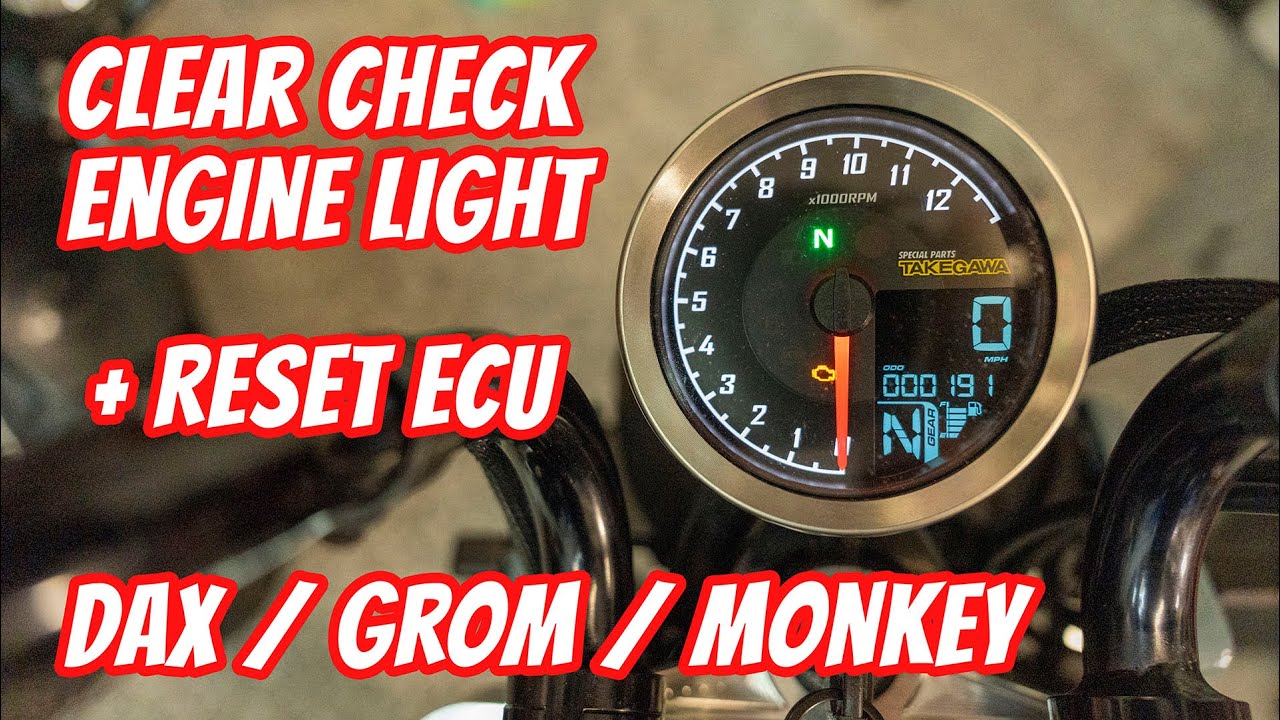 Clearing Check Engine Light and Resetting ECU on the Honda Dax, Grom and Monkey 125