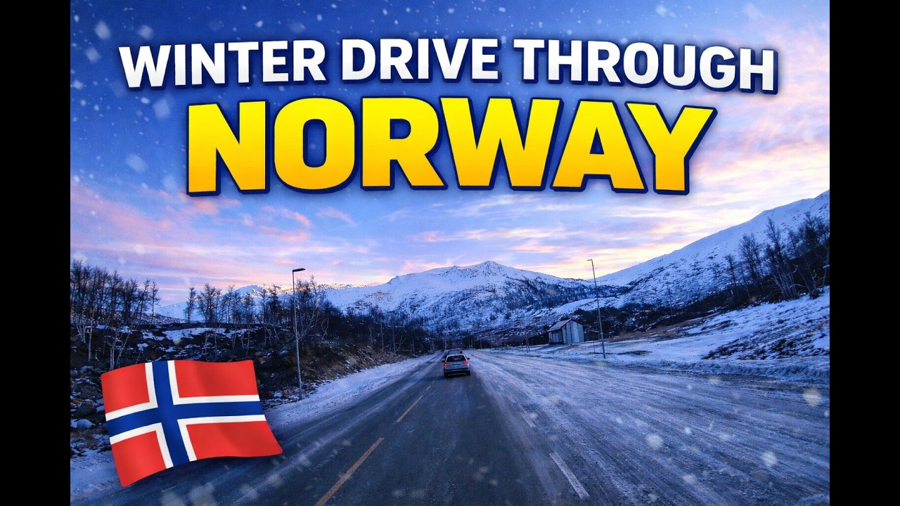 Eidfjord to Hardangervidda Winter Drive | Norwegian Scenic Route in Western Norway #4k