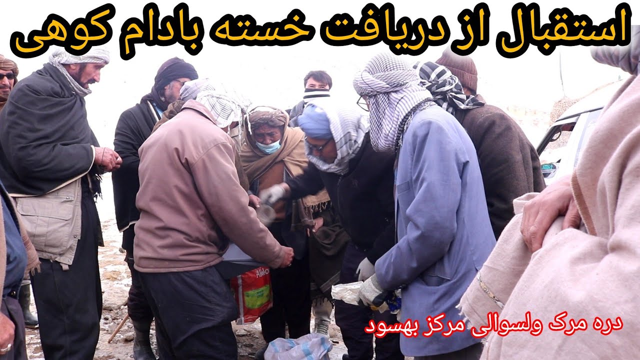 استقبال از دریافت خسته بادام کوهی در دره مرک مرکز بهسود