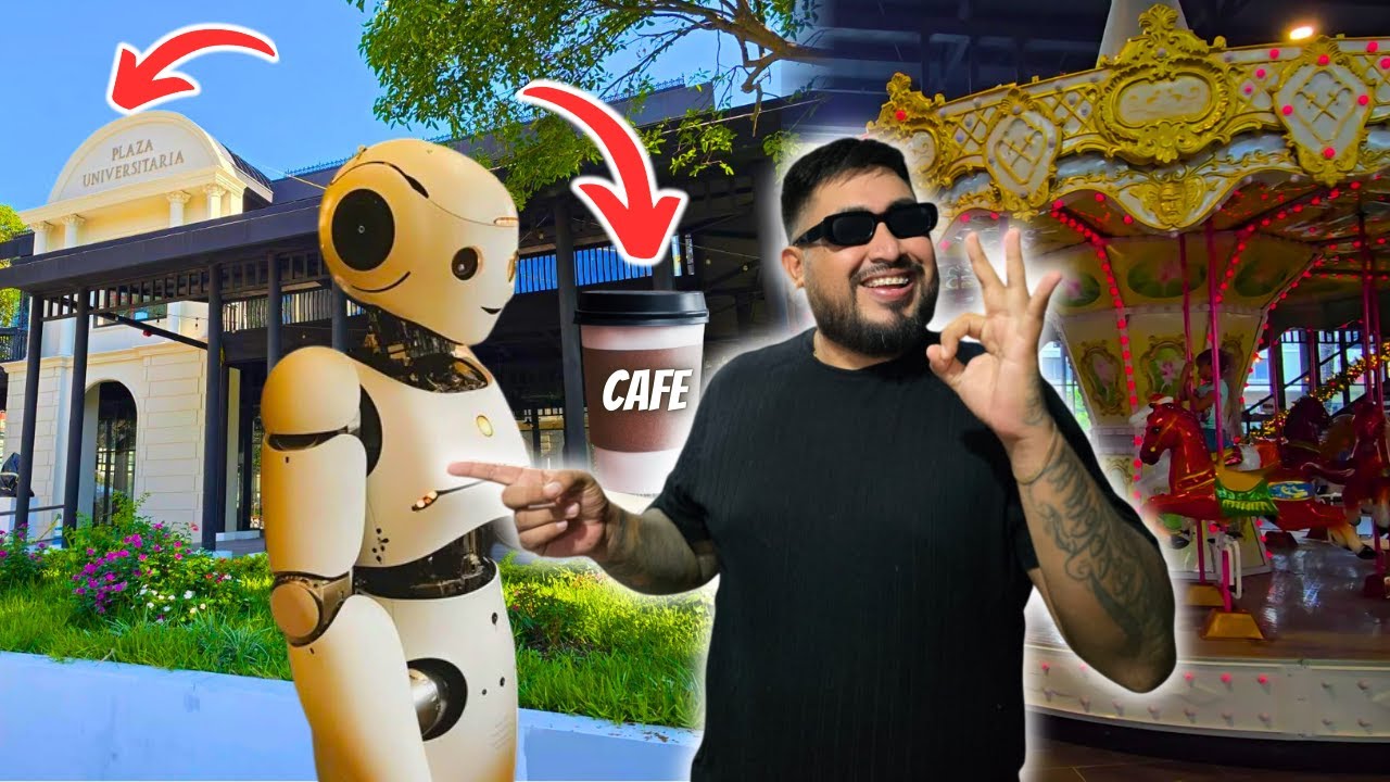 ASI DE IMPRESIONANTE QUEDO LA PLAZA UNIVERSITARIA, HAY UN ROBOT QUE PREPARA CAFE 😯