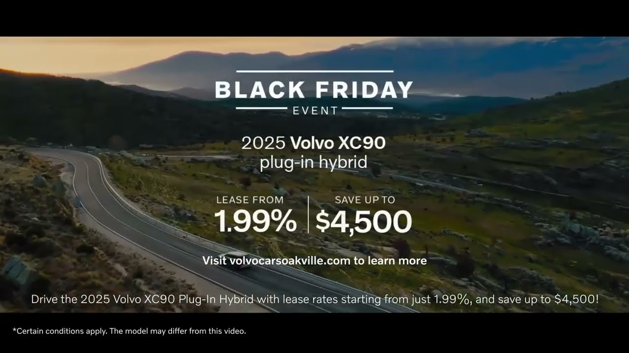 Black Friday Deal: Lease the 2025 Volvo XC90 Plug-In Hybrid from 1.99% & Save Up to $4,500.
