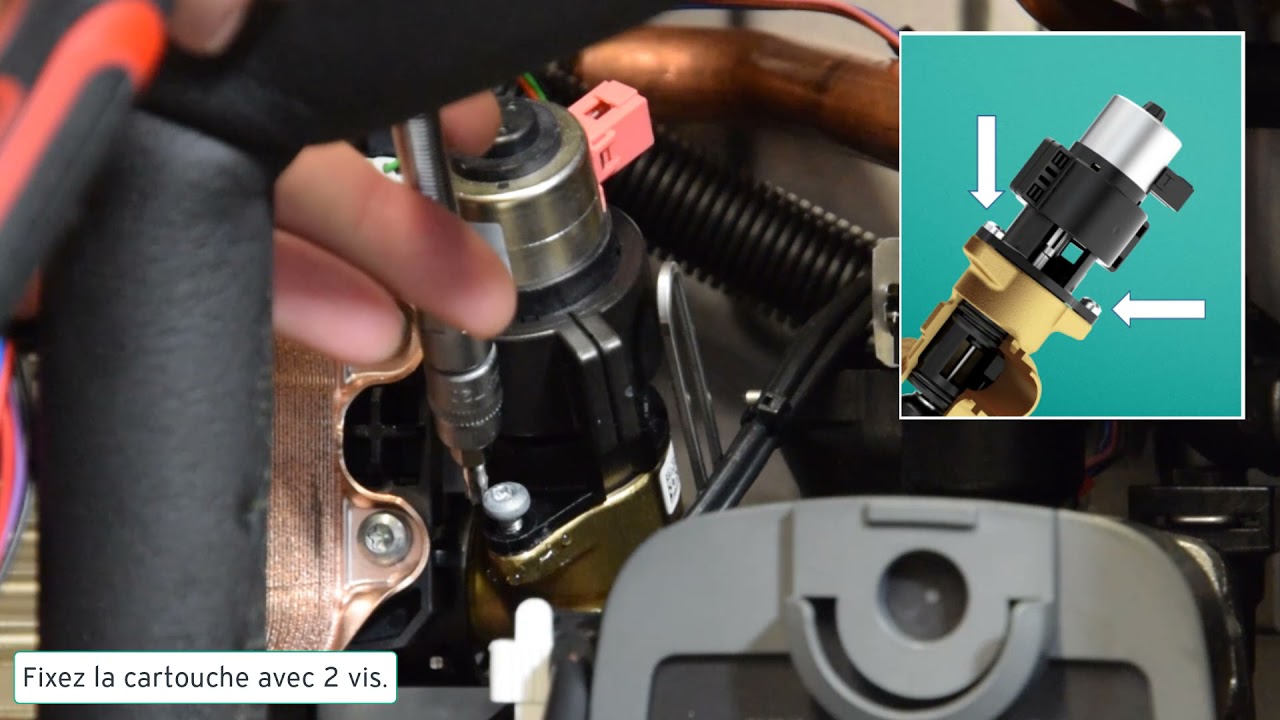 ecoTEC exclusive - Remplacement de la cartouche de la vanne à trois voies