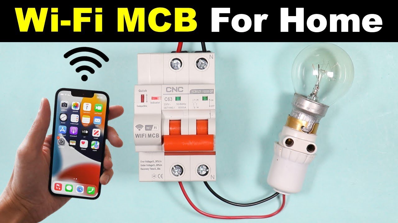 Умный автоматический выключатель Wi-Fi MCB для дома, который может управляться с помощью Alexa и ...
