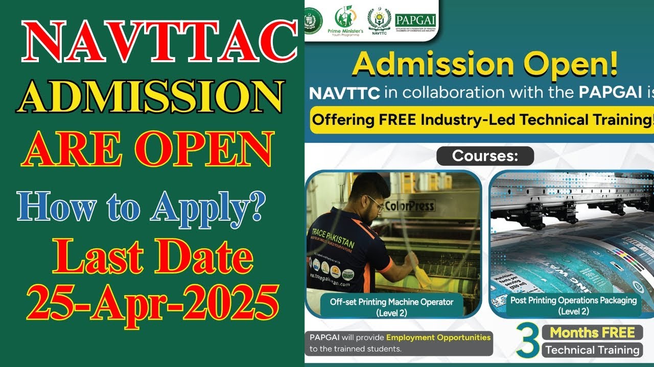 NAVTTC New Courses Admissions are Open | 2025
