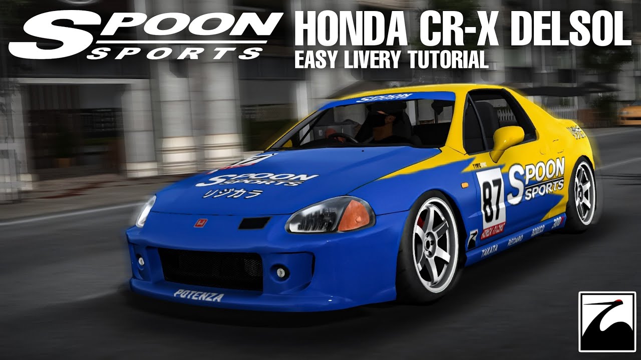 Spoon Sports Honda CR-X DelSol Livery (Easy) | Car Parking Multiplayer